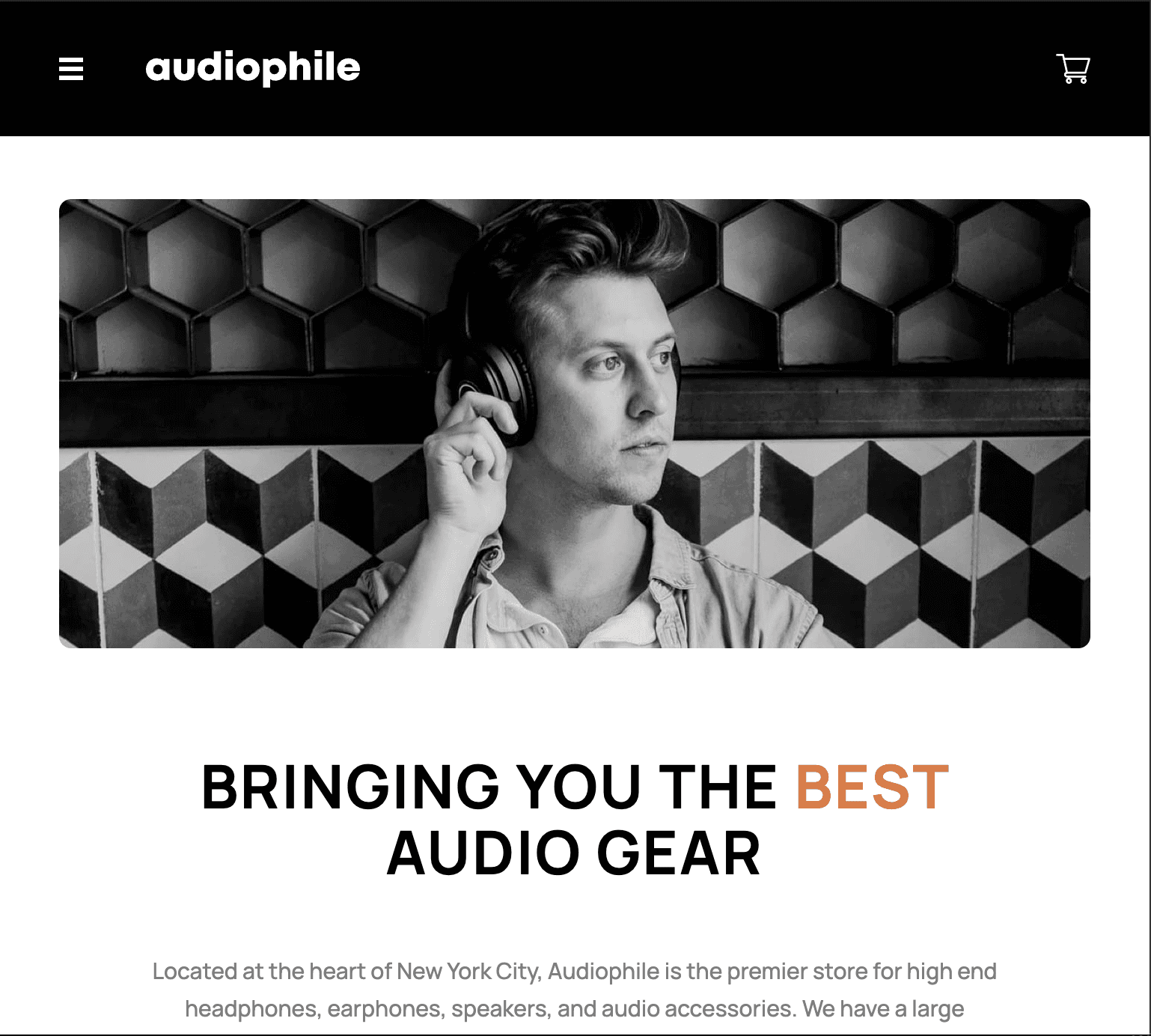 An image of the Audiophile site's about section